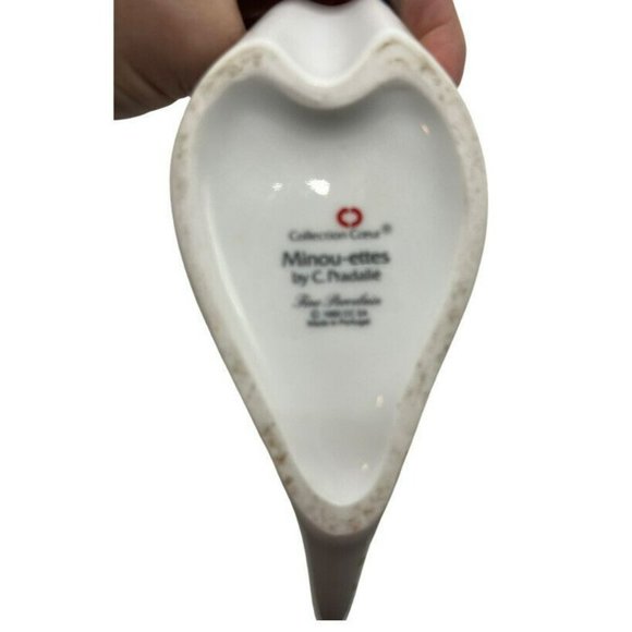 1985 COLLECTION COEUR MINOU-ETTES BY C. PRADELIE COLLECTIBLE CAT Vase PORTUGAL - Picture 5 of 5